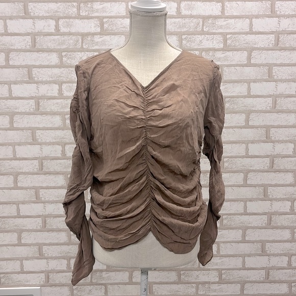 Shaina Mote Tops - Shaina Mote Ruched Long Sleeve Top